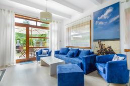 Wohnung B - Blick auf die Terrasse